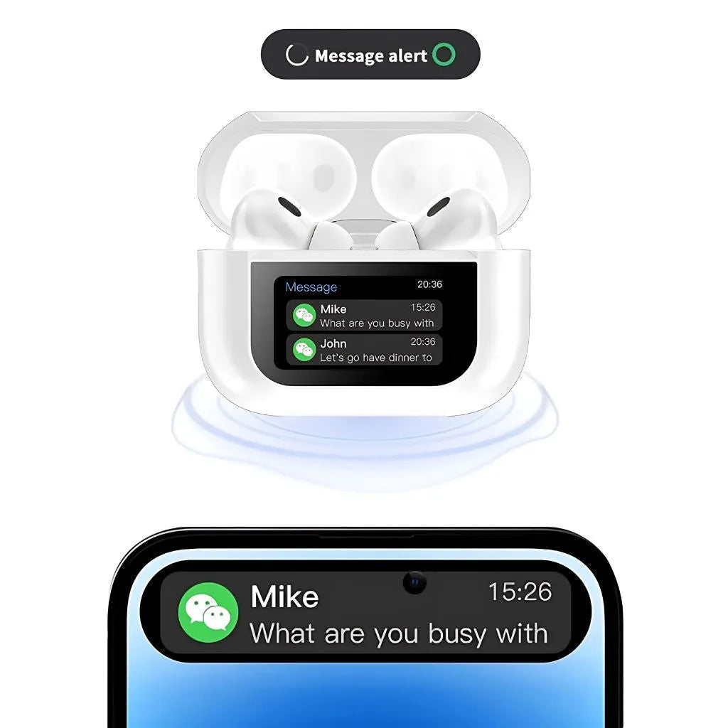 2024 Nouveaux écouteurs Bluetooth antibruit avec écran tactile intelligent